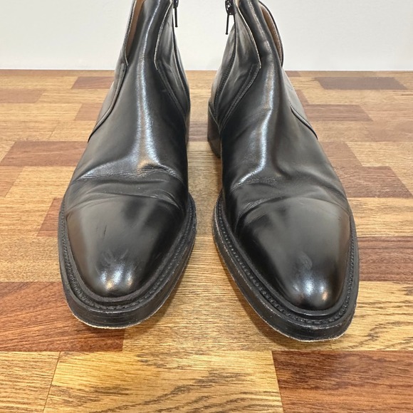 Gianni Barbato Mens Boots 41.5 8.5 Black Leather Italian Ankle Point Toe Design